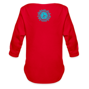 CPK Rhino Organic Long Sleeve Baby Bodysuit - red