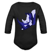 CPK Rhino Organic Long Sleeve Baby Bodysuit - black