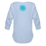 CPK Rhino Organic Long Sleeve Baby Bodysuit - sky