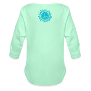 CPK Rhino Organic Long Sleeve Baby Bodysuit - light mint