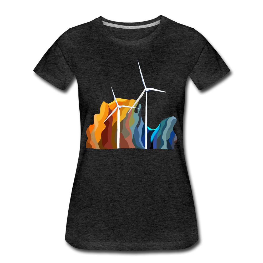 Wind Women’s Premium Organic T-Shirt - charcoal grey