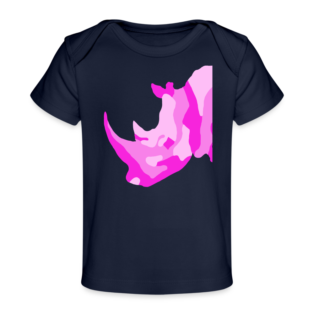 Rhino Organic Baby T-Shirt | Spreadshirt 1433 - dark navy