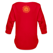 Gorilla Organic Long Sleeve Baby Bodysuit - red