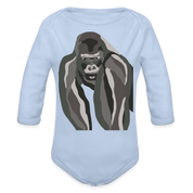 Gorilla Organic Long Sleeve Baby Bodysuit - sky