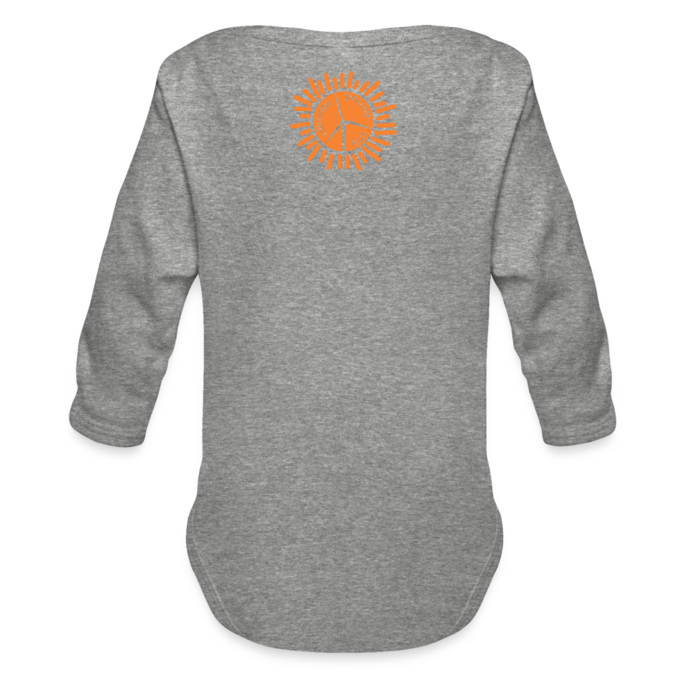 Gorilla Organic Long Sleeve Baby Bodysuit - heather grey