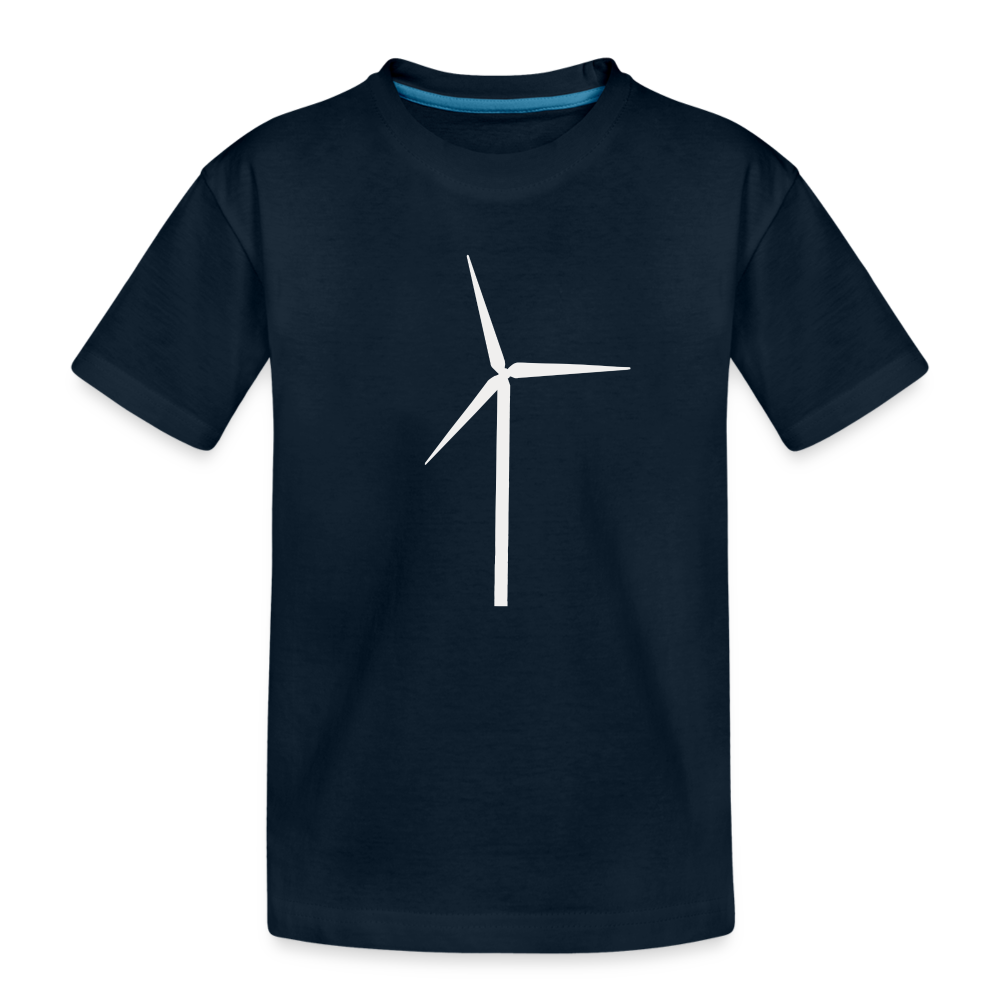 Wind Turbine Kid’s Premium Organic T-Shirt - deep navy