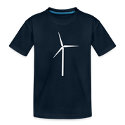 Wind Turbine Kid’s Premium Organic T-Shirt - deep navy