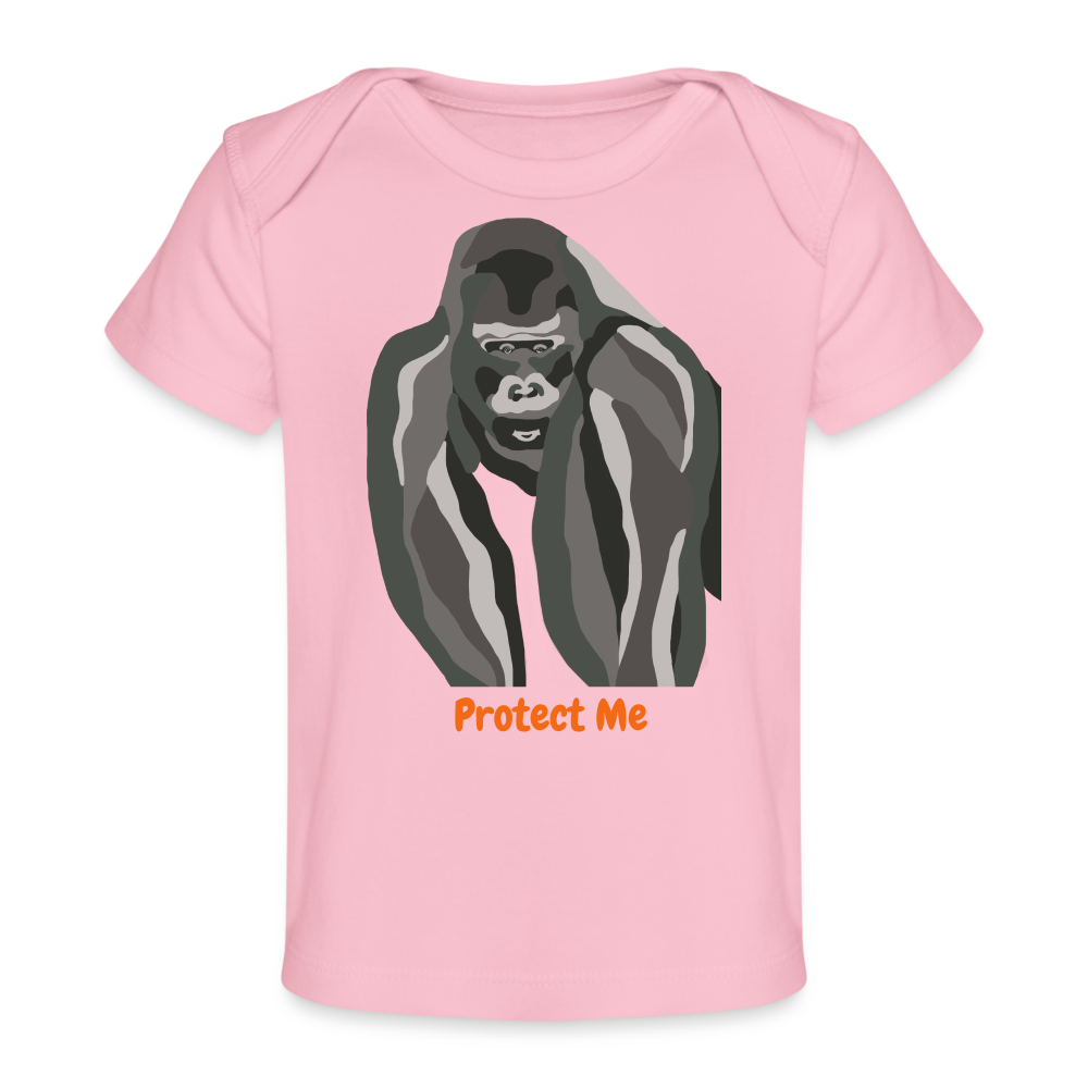 Gorilla Organic Baby T-Shirt | Spreadshirt 1433 - light pink