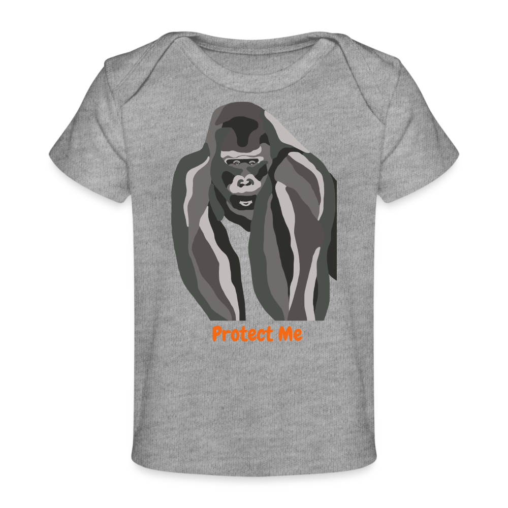 Gorilla Organic Baby T-Shirt | Spreadshirt 1433 - heather grey