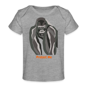 Gorilla Organic Baby T-Shirt | Spreadshirt 1433 - heather grey
