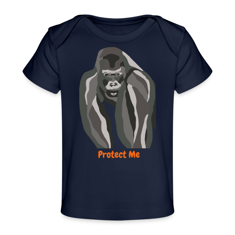 Gorilla Organic Baby T-Shirt | Spreadshirt 1433 - dark navy