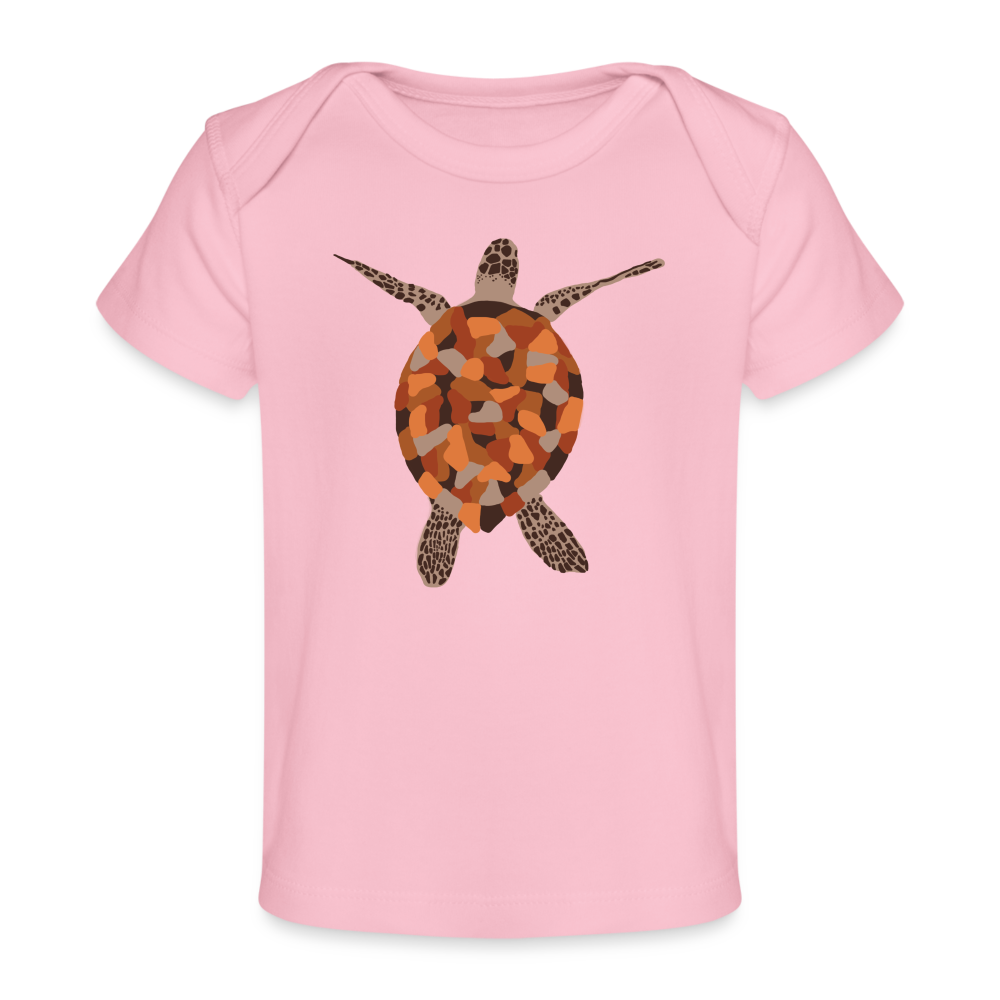 Turtle Organic Baby T-Shirt | Spreadshirt 1433 - light pink