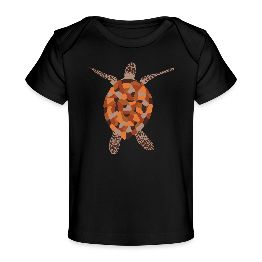 Turtle Organic Baby T-Shirt | Spreadshirt 1433 - black