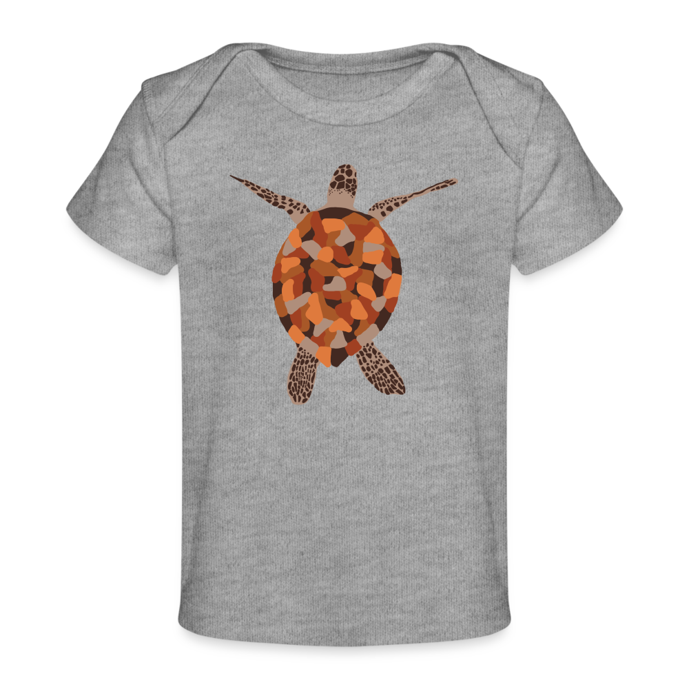 Turtle Organic Baby T-Shirt | Spreadshirt 1433 - heather grey