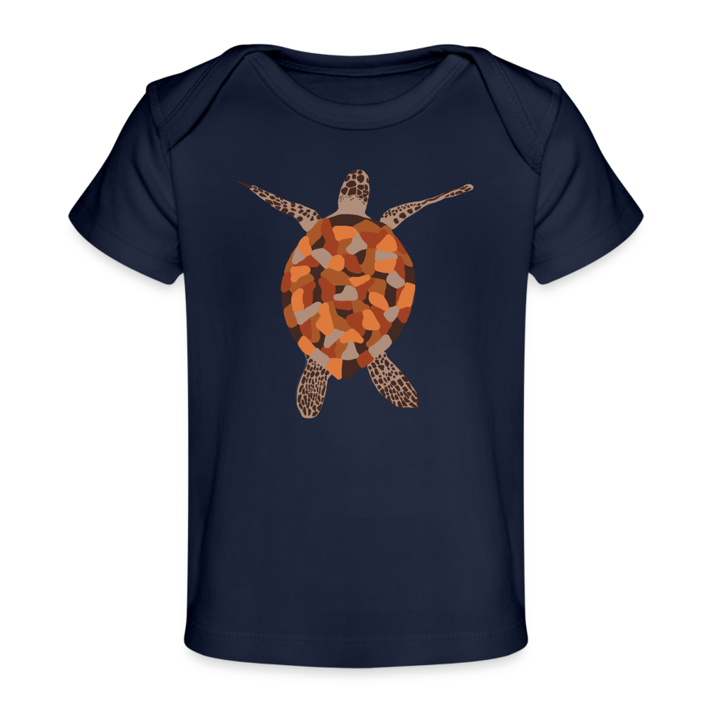 Turtle Organic Baby T-Shirt | Spreadshirt 1433 - dark navy