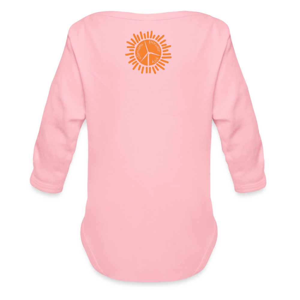 Rhino Organic Long Sleeve Baby Bodysuit - light pink