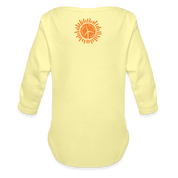 Turtle Organic Long Sleeve Baby Bodysuit - washed yellow