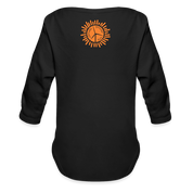 Turtle Organic Long Sleeve Baby Bodysuit - black