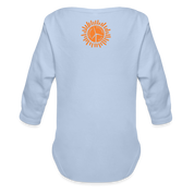 Turtle Organic Long Sleeve Baby Bodysuit - sky