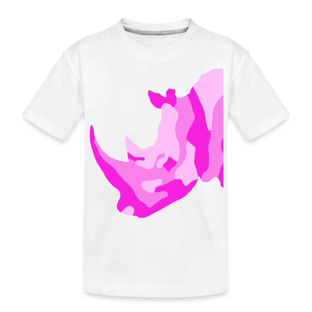 Pink Rhino Kid’s Premium Organic T-Shirt - white